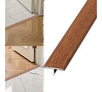 HOUKOIKBUG Profilo di Transizione A T Listello di Transizione in Alluminio, per Coprire Le Fughe tra Pavimenti in Legno E Piastrelle(Red Brown,33mm/1 3/10in)