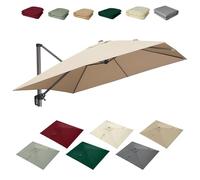 HOUKOIKBUG Telo Di Ricambio Per Ombrellone Da Esterno 3x3cm Copertura Di Ricambio Per Ombrellone Quadrato 8 Stecche Baldacchino Di Ricambio Per Giardino Piscina(Khaki,2.5x2.5m/8.2x8.2ft)