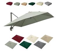 HOUKOIKBUG Telo Di Ricambio Per Ombrellone Da Esterno 3x3cm Copertura Di Ricambio Per Ombrellone Quadrato 8 Stecche Baldacchino Di Ricambio Per Giardino Piscina(Taupe,3x3m/9.8x9.8ft)