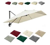 HOUKOIKBUG Telo Di Ricambio Per Ombrellone Da Esterno 3x3cm Copertura Di Ricambio Per Ombrellone Quadrato 8 Stecche Baldacchino Di Ricambio Per Giardino Piscina(Beige,3x3m/9.8x9.8ft)