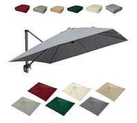 HOUKOIKBUG Telo Di Ricambio Per Ombrellone Da Esterno 3x3cm Copertura Di Ricambio Per Ombrellone Quadrato 8 Stecche Baldacchino Di Ricambio Per Giardino Piscina(Grey,3x3m/9.8x9.8ft)