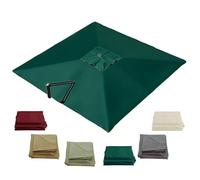 HOUKOIKBUG Telo Di Ricambio Per Ombrellone Rettangolare 3x3 M Copertura Di Ricambio Per Ombrellone Da Giardino A 6 Stecche In Poliestere, Solo Tettuccio(Green)