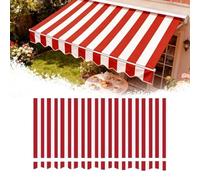 HOUKOIKBUG Telo di Ricambio per Tenda da Sole Tessuto di Ricambio per Tenda da Esterno Tessuto Impermeabile in Poliestere, Protezione UV(Red,10x6.5ft/300x200cm)