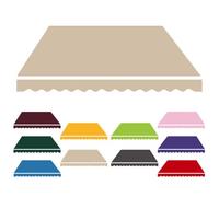 HOUKOIKBUG Telo Per Tenda Parasole Da Esterno 400cm 500cm 600cm Tessuto Di Ricambio Per Tenda Da Sole Retrattile Manuale Telo Per Tende Da Sole Veranda(Light khaki,16x6.5ft/5x2m)
