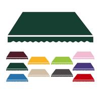 HOUKOIKBUG Telo Per Tenda Parasole Da Esterno 400cm 500cm 600cm Tessuto Di Ricambio Per Tenda Da Sole Retrattile Manuale Telo Per Tende Da Sole Veranda(Dark green,13x10ft/4x3m)