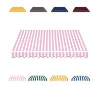 HOUKOIKBUG Tessuto di Ricambio per Tenda da Sole Retrattile 300x250cm Tende da Sole per Balconi Protezione Solare Telo di Ricambio Impermeabile Multicolore(Pink,10x8ft/300x250cm)