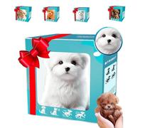 HOUKUNKA Aggiornamento 2026 Cucciolo Robot, Il Mio Cucciolo Robot Realistico, Compagno Animale Domestico Interattivo con Gesti Espressivi Camminare, Abbaiare, Scodinzolare per Bambini (C*1)