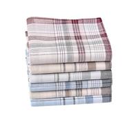 HOULIFE 100% cotone da uomo a righe morbido motivo a scacchi fazzoletti assortiti tasca quadrata fazzoletti 6/9 pezzi 38x38cm/15x15, Multicolore, 6 pezzi, 38X38cm/15x15"