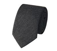 HOULIFE Cravatte da uomo slim - Cravatta da uomo in cotone, cravatte skinny per feste di matrimonio, feste, grigio scuro, 145x6cm