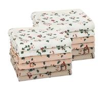 HOULIFE Fazzoletti da donna con stampa floreale vintage da donna anni '60, in morbido cotone da donna, fazzoletti da donna con fiori colorati, 35 cm x 35 cm/13,8 x 13,8 pollici, Colore: 3-12 pezzi, M