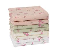 HOULIFE Fazzoletti da donna con stampa floreale vintage fazzoletti da donna anni '60 in morbido cotone fazzoletto da donna con fiori colorati, 35 cm x 35 cm, Colore: 1-8 pezzi, S