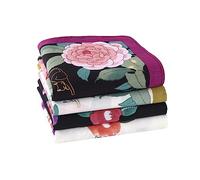 HOULIFE Fazzoletti da donna - Fazzoletti da fiori, fazzoletti da donna, in puro cotone pettinato 60S, per uso quotidiano matrimonio, 45 x 45 cm, 4/8 pezzi, misto, 45x45cm/17.72x17.72’’