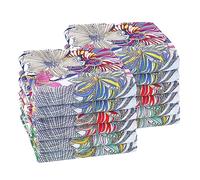 HOULIFE Fazzoletti da donna - fazzoletti floreali da donna, in cotone pettinato 100% 60S, fazzoletti colorati con stampa floreale per feste di nozze, 45x45 cm, Fiore 3., 45x45cm/17.72x17.72’’