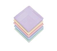 HOULIFE Fazzoletti da donna in 100% cotone 60S morbido tinta unita caramelle colore fazzoletti per festa di nozze 5/10 pezzi 16x16/40x40cm, Misto 1-5 pezzi, Medium