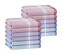 HOULIFE Fazzoletti da donna in cotone morbido, fazzoletti da donna, Misto, 12 pezzi, 28x28cm