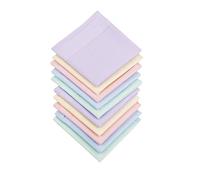 HOULIFE Fazzoletti da donna in puro cotone, 40 x 40 cm, 5 colori per uso quotidiano e matrimoni, 5/10 pezzi, 10 pezzi colorati, Taglia unica