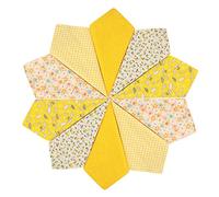 HOULIFE - Fazzoletti da donna in puro cotone giallo, 5/10 pezzi, 36 x 36 cm, regalo per la festa della mamma multicolore Medium