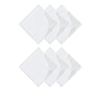 HOULIFE Fazzoletto da donna - grandi fazzoletti da donna in pizzo ricamato, 100% cotone pettinato anni '60, fazzoletti floreali da donna per feste nuziali, 3/6 pezzi, 43 x 43 cm, Bianco 1, Large