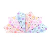 HOULIFE Fazzoletto in tessuto da donna, grandi fazzoletti in puro cotone pettinato, motivo floreale, morbido, per matrimonio, uso quotidiano, set di 6/12 pezzi, 45 x 45 cm, multicolore, 45x45cm/18x18