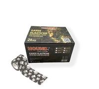 HOUND - 24PZ Bendaggi Autoadesivi Multifunzionali, Elastici per Pronto Soccorso e Sport - Perfetti per Trattamenti Medici, Fasciature Pronto Soccorso, Copri Grip per Tatuaggi - 5cm x 4.5m (SKULL)