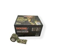 HOUND - 24PZ Bendaggi Autoadesivi Multifunzionali, Elastici per Pronto Soccorso e Sport - Perfetti per Trattamenti Medici, Fasciature Pronto Soccorso, Copri Grip per Tatuaggi - 5cm x 4.5m (JUNGLE)