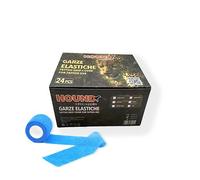 HOUND - 24PZ Bendaggi Autoadesivi Multifunzionali, Elastici per Pronto Soccorso e Sport - Perfetti per Trattamenti Medici, Fasciature Pronto Soccorso, Copri Grip per Tatuaggi - 5cm x 4.5m (BLU)