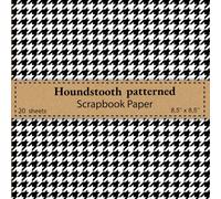 Houndstooth Patterned Scrapbook Paper: Craft paper pad | Black and White Patterned Paper 20 Sheets 8.5 x 8.5 | Paper Arts, Origami, Scrapbooking, ... Making | Best Gift Idea for Craft Lovers