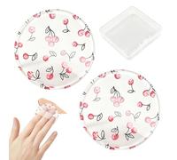 Houppette per polvere in silicone - Applicatore Highlighter trasparente - Houppette in silicone lavabile con custodia | Per applicazione di BB Crema, correttore, Highlighter, contorno, blush, tinto