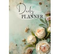 Hourly Undated Planner 8.5x11 Letter - 30 Day Daily Planner | With Blank Note Pages: Floral Garden Chic Edition