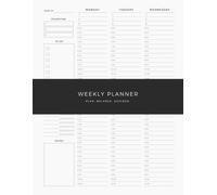 Hourly Weekly Planner: Weekly Planning Book with Hourly Time Blocks for Organizing Schedules, Tasks and Appointments, 122 Pages, 8.5 x 11 In