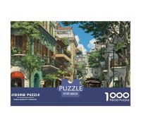 House 1000 Piece Educational Jigsaw Charming Street View Town Puzzle, Ideal Gift for Children Adults, British Family Interactive & Stress Relief Toy 38x26cm/1000pcs