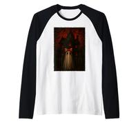 House Bow Camicia Spaventoso Fantasma Rosso Notte Spooky Maglia con Maniche Raglan
