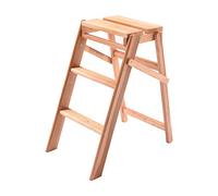 House Collection, Scaletta in Legno Naturale, 3 gradini, 38x58x64,5 cm