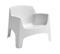 HOUSE COLLECTION SEDIA DA ESTERNO MONOBLOCCO CON BRACCIOLI 79x74x70 cm IN POLIPROPILENE BIANCA