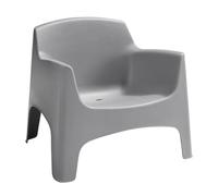 HOUSE COLLECTION SEDIA DA ESTERNO MONOBLOCCO CON BRACCIOLI 79x74x70 cm IN POLIPROPILENE GRIGIO CHIARO