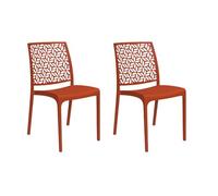 HOUSE COLLECTION, SEDIA NINFA SENZA BRACCIOLI, POLIPROPILENE, ROSSO MATTONE (BCA182X2)