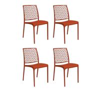 HOUSE COLLECTION, SEDIA NINFA SENZA BRACCIOLI, POLIPROPILENE, ROSSO MATTONE (BCA182X4)