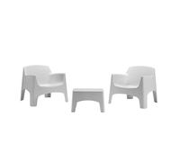 HOUSE COLLECTION SET IBIZA TERRACE 3pz IN POLIPROPILENE BIANCO