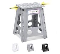 HOUSE DAY 40cm Sgabello Pieghevole - Grigio Sgabello Passo Sgabello Pieghevole Portatile Sgabello Pieghevole Kick Sgabello Pieghevole Bagno Sgabello Pieghevole Sgabello Poggiapiedi fino a 136kg