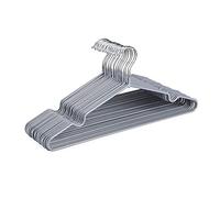 HOUSE DAY Grucce in metallo in plastica, confezione da 20 grucce per camicie, per vestiti, salvaspazio, in gomma, per adulti, resistenti, resistenti, antiscivolo, in filo metallico