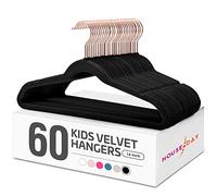 House Day Premium - Grucce in velluto per bambini (confezione da 60) con ganci dorati, salvaspazio, ultra sottili, antiscivolo, ideali per gonne e vestiti dei bambini