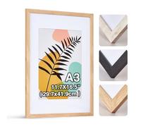 HOUSE DAY set di 1 cornici A3 - Cornice nera 30x42cm in legno, cornice per poster in plexiglas, cornice per poster, cornice per documenti per poster moderni, cornice per foto in MDF