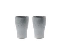 House Doctor Liss - 2 tazze termiche, in ceramica, per caffè e tè, colore: grigio chiaro