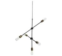 House Doctor Molecular 5 Lampadario Nero/ Ottone