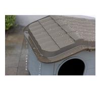 House for Cats Paola Eco Kerbl - 60 x 51 x 41 cm - grigio e marrone - plastica riciclata
