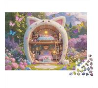 House in Bloom 1000 Pezzi Jigsaw Jigsaw Puzzle Recycled Floral Art Senior Jigsaw Puzzles Accessorio per Gioco di Festa Developing Ragazzi e Ragazze‘s Intelligence Educativo Divertente 70x50cm/100...