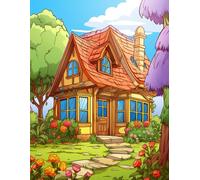 House in Bloom - 500 pages talking about gardens houses and flowers coloring book for kids and adults.: Immerse yourself in gardens full of color and peace.