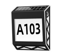 House Number Sign Wall Mounted | Solar House Number Sign - Light Up Address Signs For Outside | Solar LED Houses Numbers Illuminated For Street, Garden, Driveway, Outdoor Home