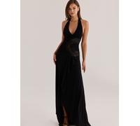 House of CB - Natalina - Vestito lungo nero decorato a mano con perline e decorazioni - Edizione limitata S A-C Cup