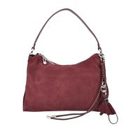 House Of Leather Borsa a tracolla da donna in vera pelle scamosciata con allacciatura laterale nappa dettaglio Solana, Rosso, Medium